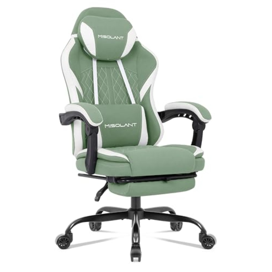 Gaming Chair for Adults, Fabri - Massage ulasan dan harga