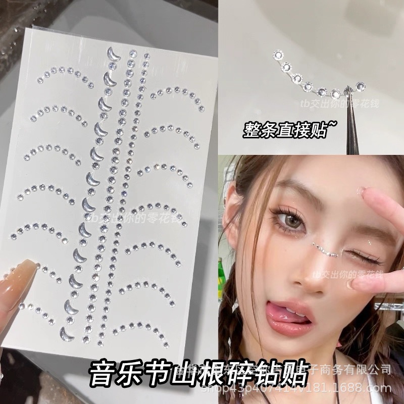 Rhinestone Face Stickers Star  - Makeup ulasan dan harga