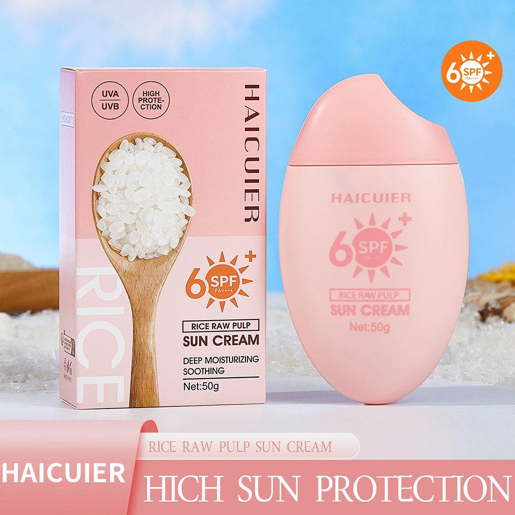 SPF50+ Sunscreen Rice Raw Pulp - Spf 50 Waterproof Sunscreen ulasan dan harga