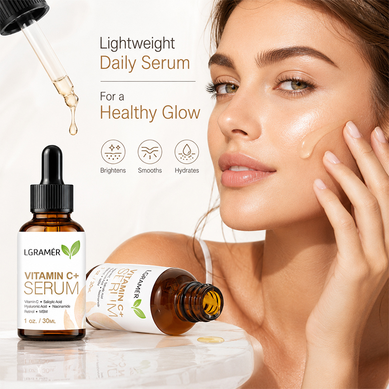 Vitamin C+ Facial Serum With H - Hyaluronic Acid Facial Serum ulasan dan harga