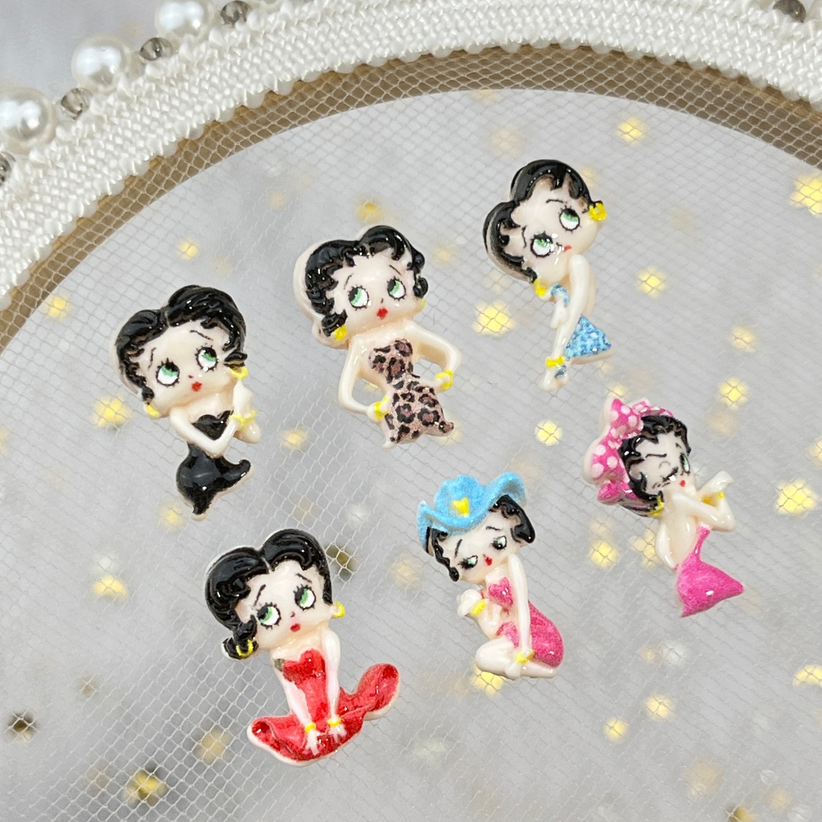 100pcs Cartoon Betty Nail Art  - Nail Art ulasan dan harga