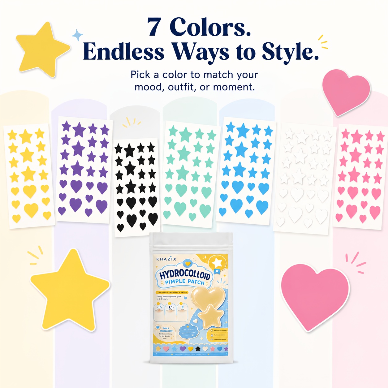 7 colors, 252 PCS/756 PCS. Sta - Hydrocolloid Pimple Patch ulasan dan harga