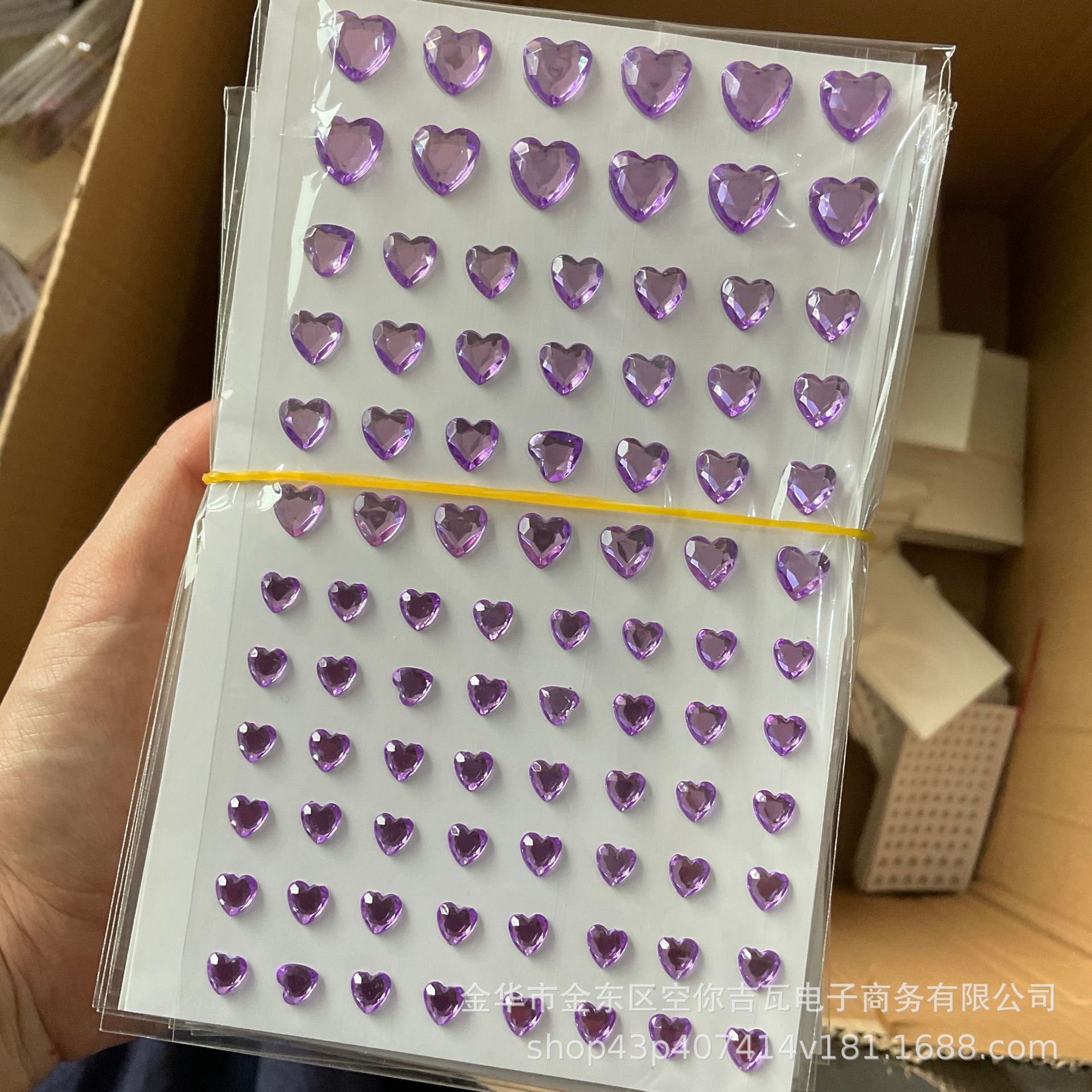 Multi Color Heart Rhinestone F - Makeup ulasan dan harga
