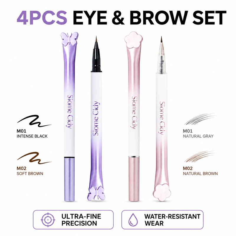 Siome Cidy 4PCS Liquid Eyeline - Waterproof Liquid Eyeliner Pen ulasan dan harga