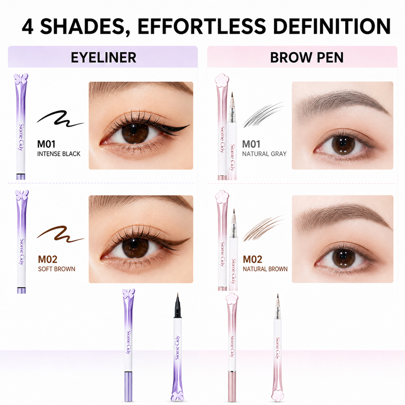 Siome Cidy 4PCS Liquid Eyeline - Waterproof Liquid Eyeliner Pen ulasan dan harga