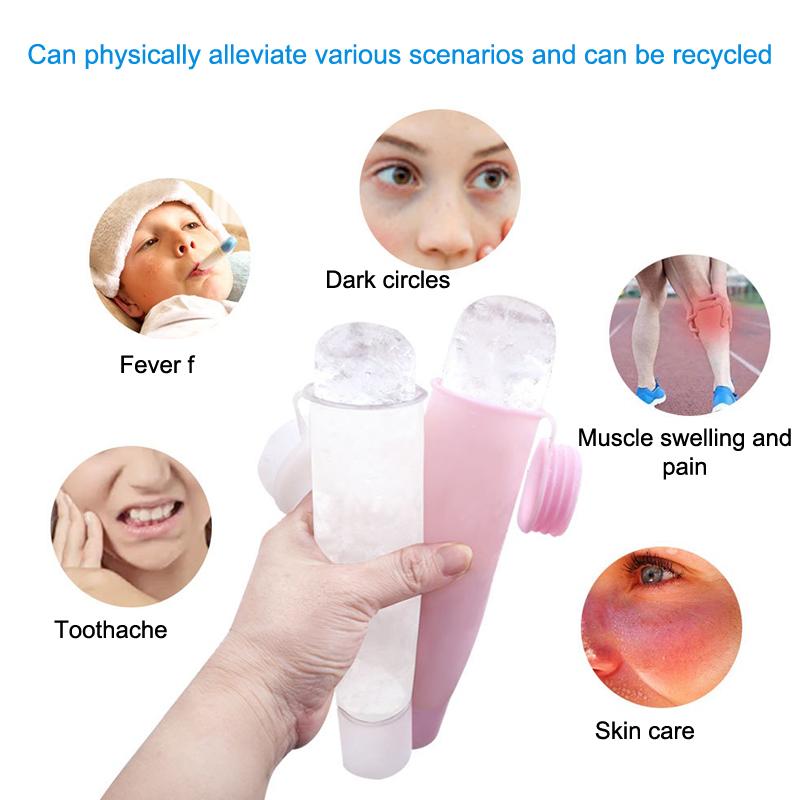 1PC Silicone Cube Tray Shape I - Face Ice Roller Puffiness ulasan dan harga