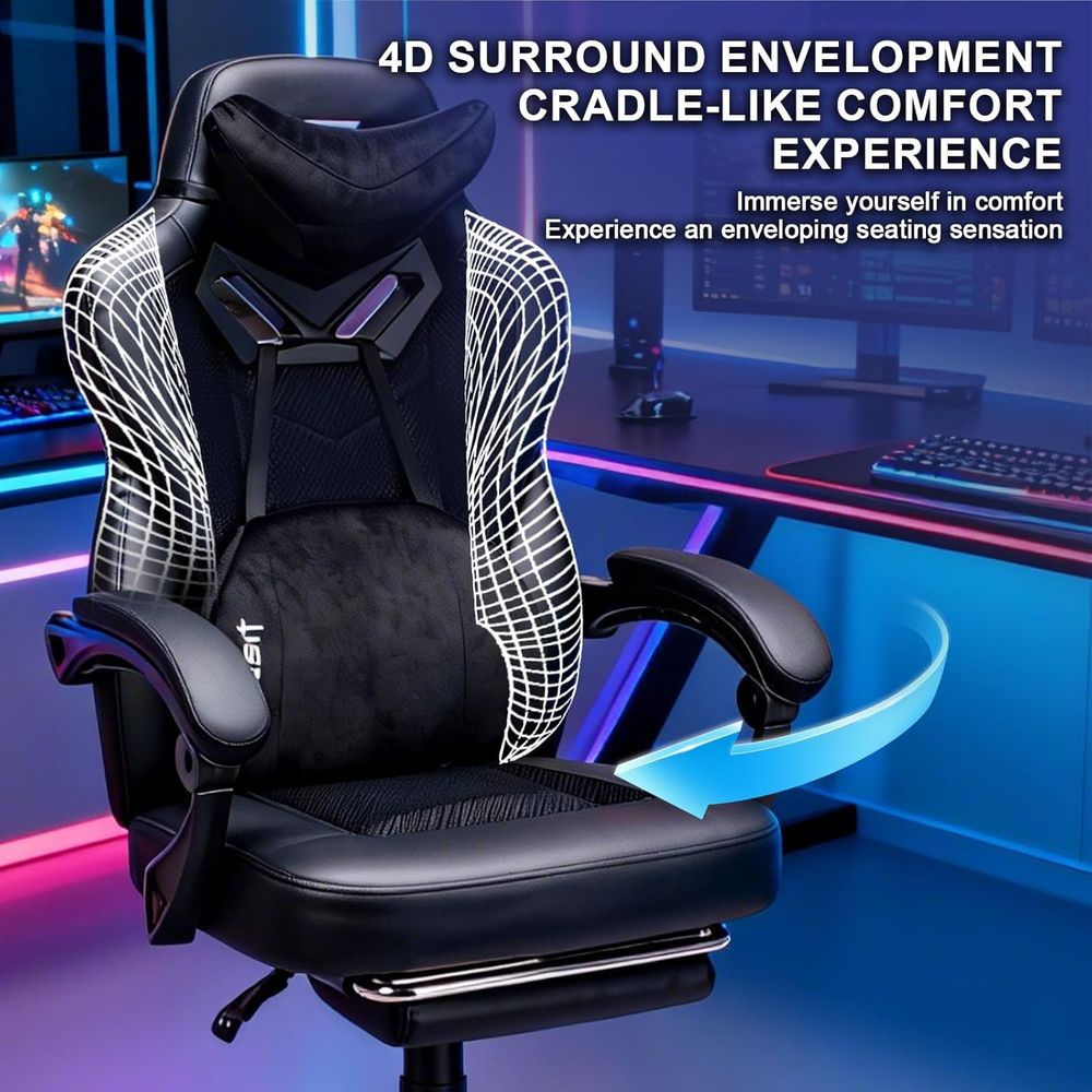 Gaming Chair PRO, Ergonomic Ga - Massage ulasan dan harga
