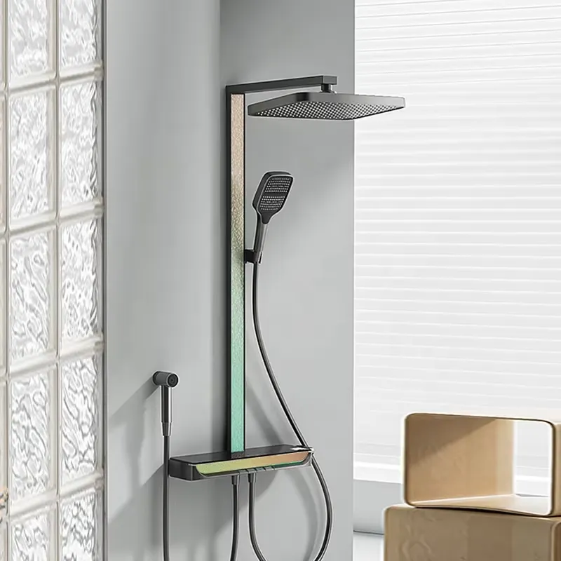 Brass Digital Waterfall Shower - Massage ulasan dan harga