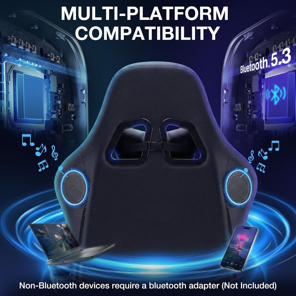 RGB Gaming Chair with Bluetoot - Massage ulasan dan harga