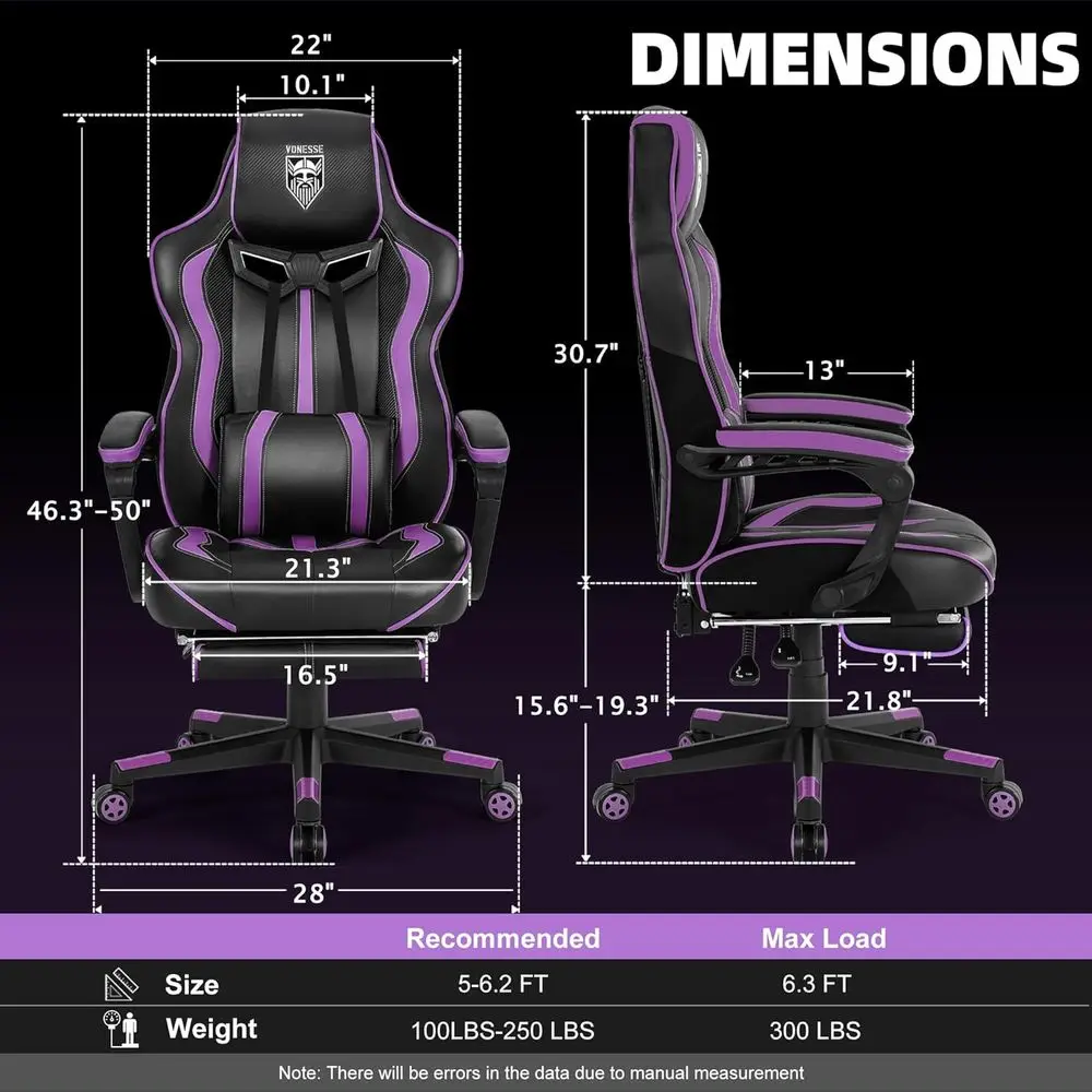 Ergonomic Reclining Gaming Cha - Massage ulasan dan harga