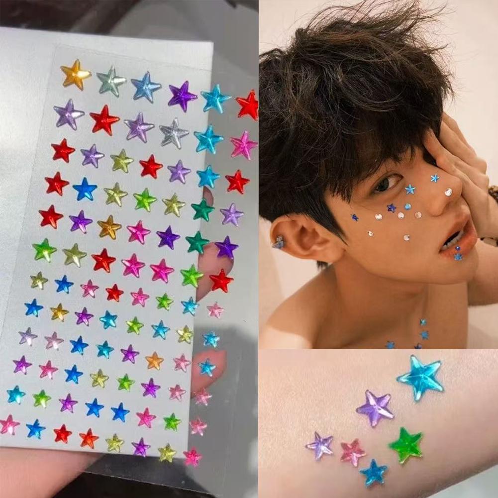 Self-Adhesive Face Rhinestones - Makeup ulasan dan harga