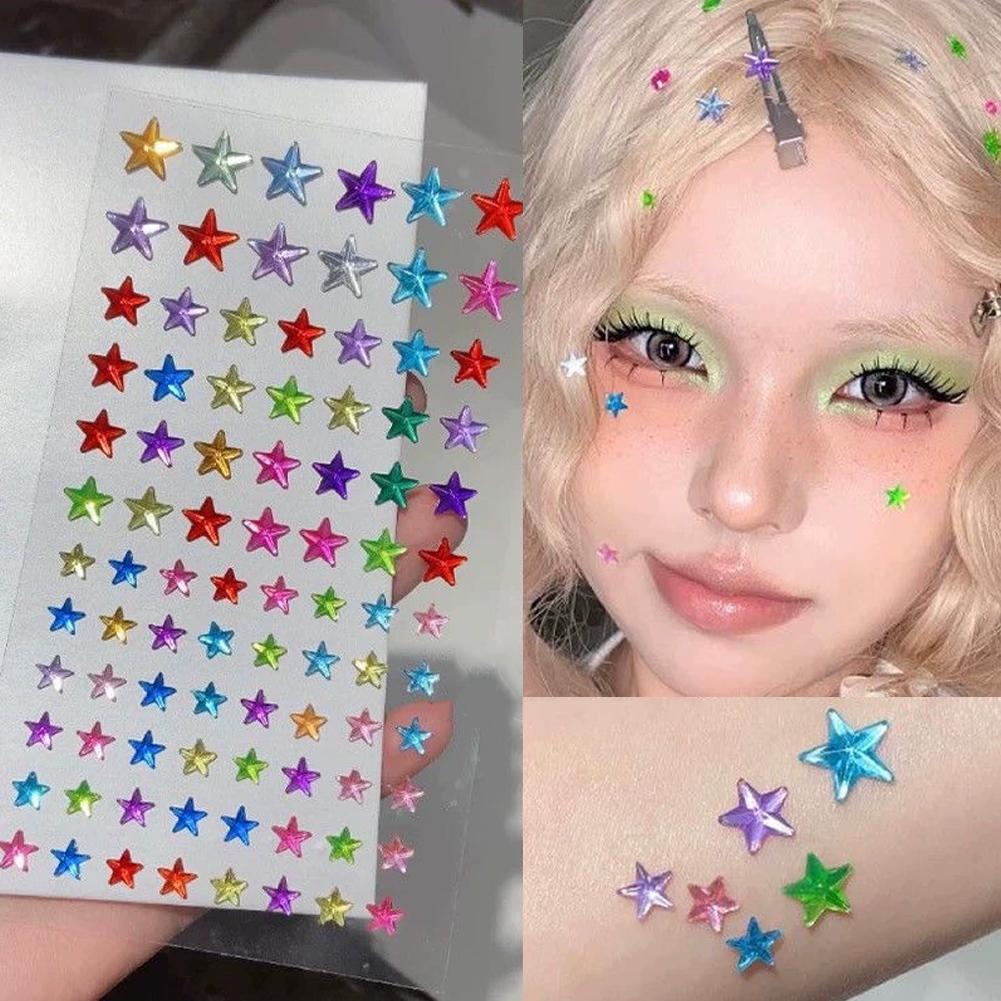 Self-Adhesive Face Rhinestones - Makeup ulasan dan harga