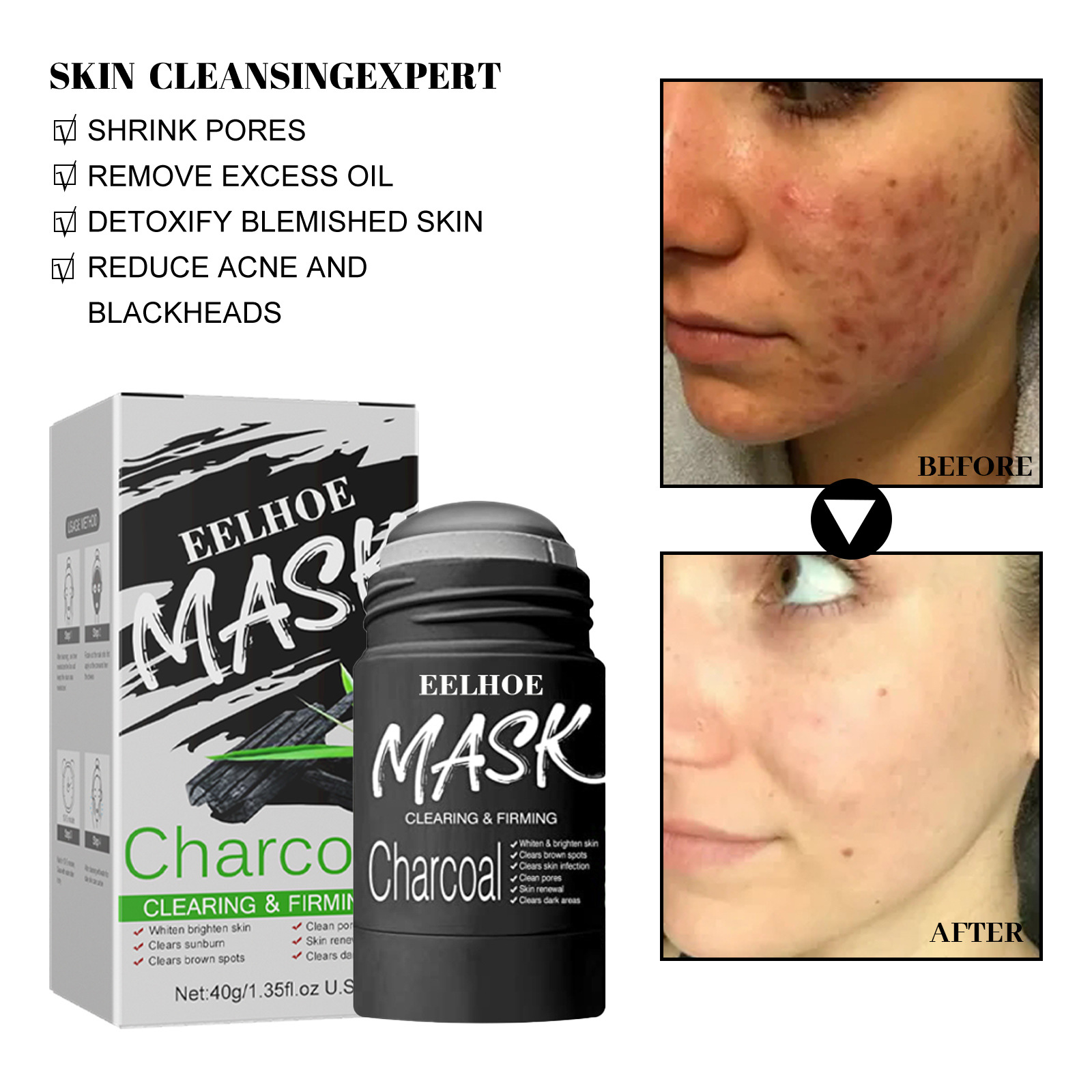 Clay Face Mask Stick Facial Sk - Green Tea Cleansing Clay Mask ulasan dan harga