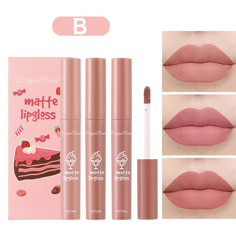 3PCS/Set Velvet Matte Nude Liq - Matte Velvet Lip Tint Long Lasting ulasan dan harga