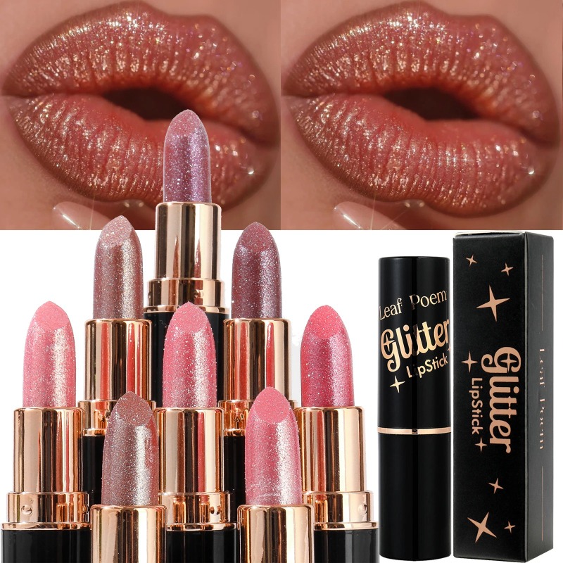 Metallic Glitter Lipstick Diam - Matte Velvet Lip Tint Long Lasting ulasan dan harga