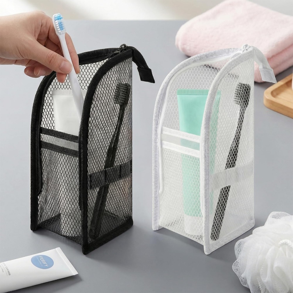 Mesh Toiletry Bag Breathable Q - Makeup ulasan dan harga