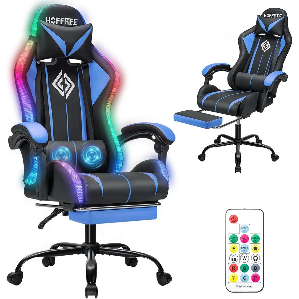 LED Gaming Chair with Massage  - Massage ulasan dan harga