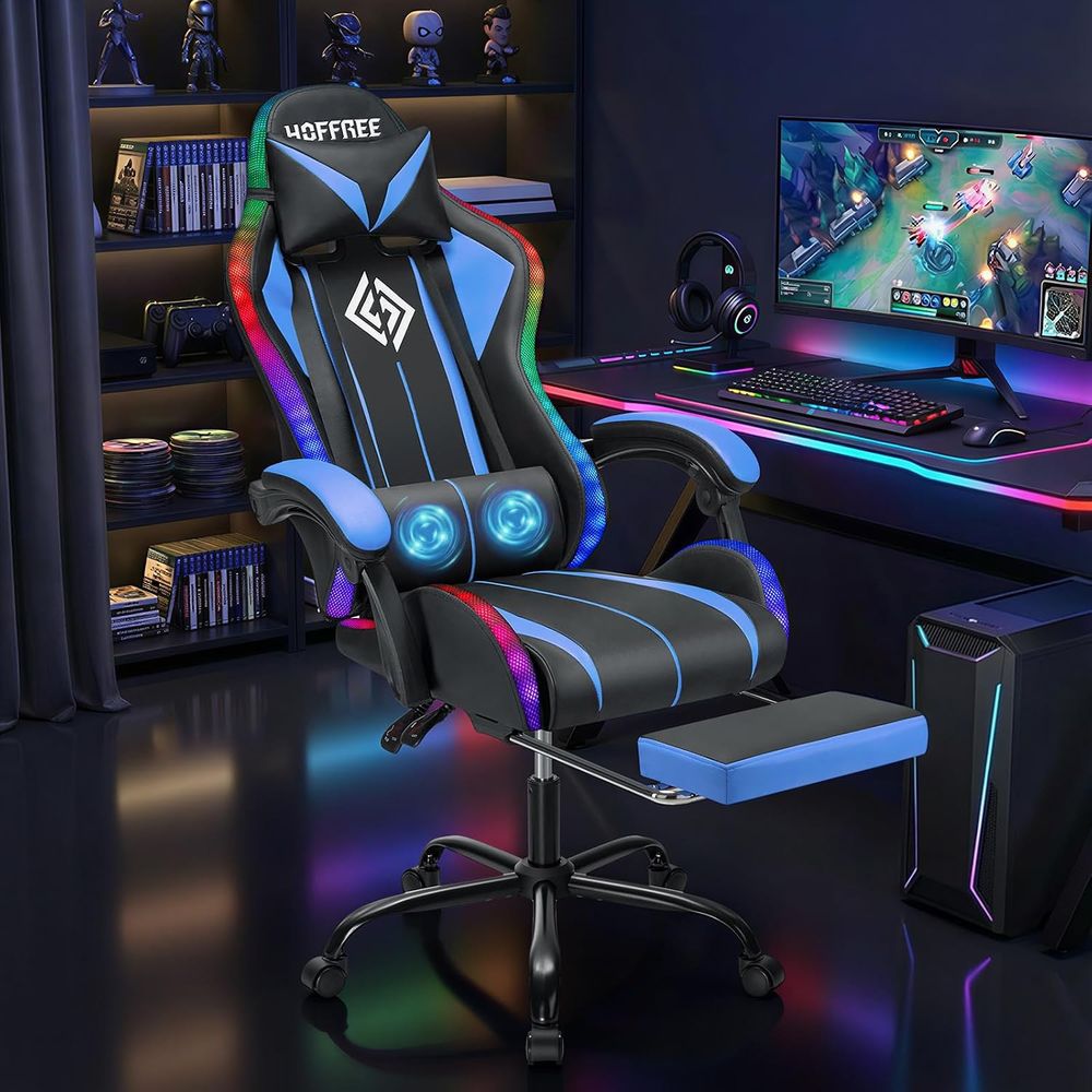 LED Gaming Chair with Massage  - Massage ulasan dan harga