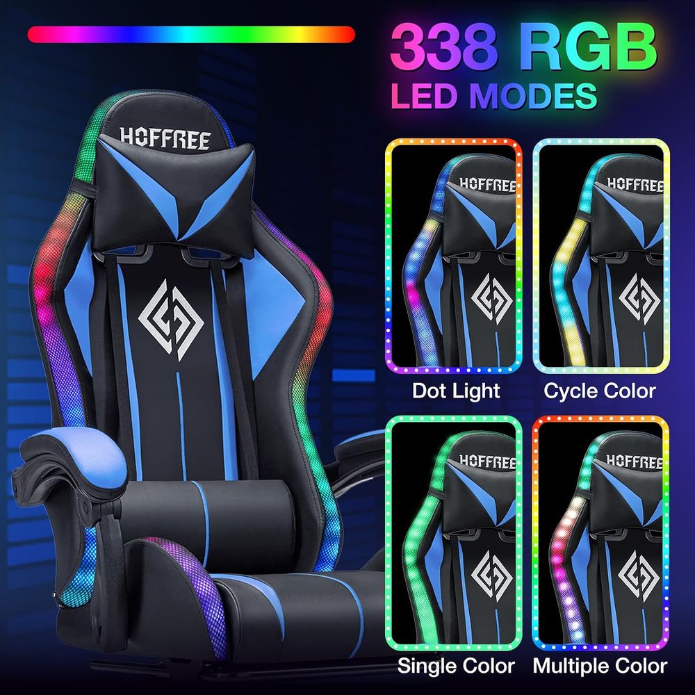 LED Gaming Chair with Massage  - Massage ulasan dan harga