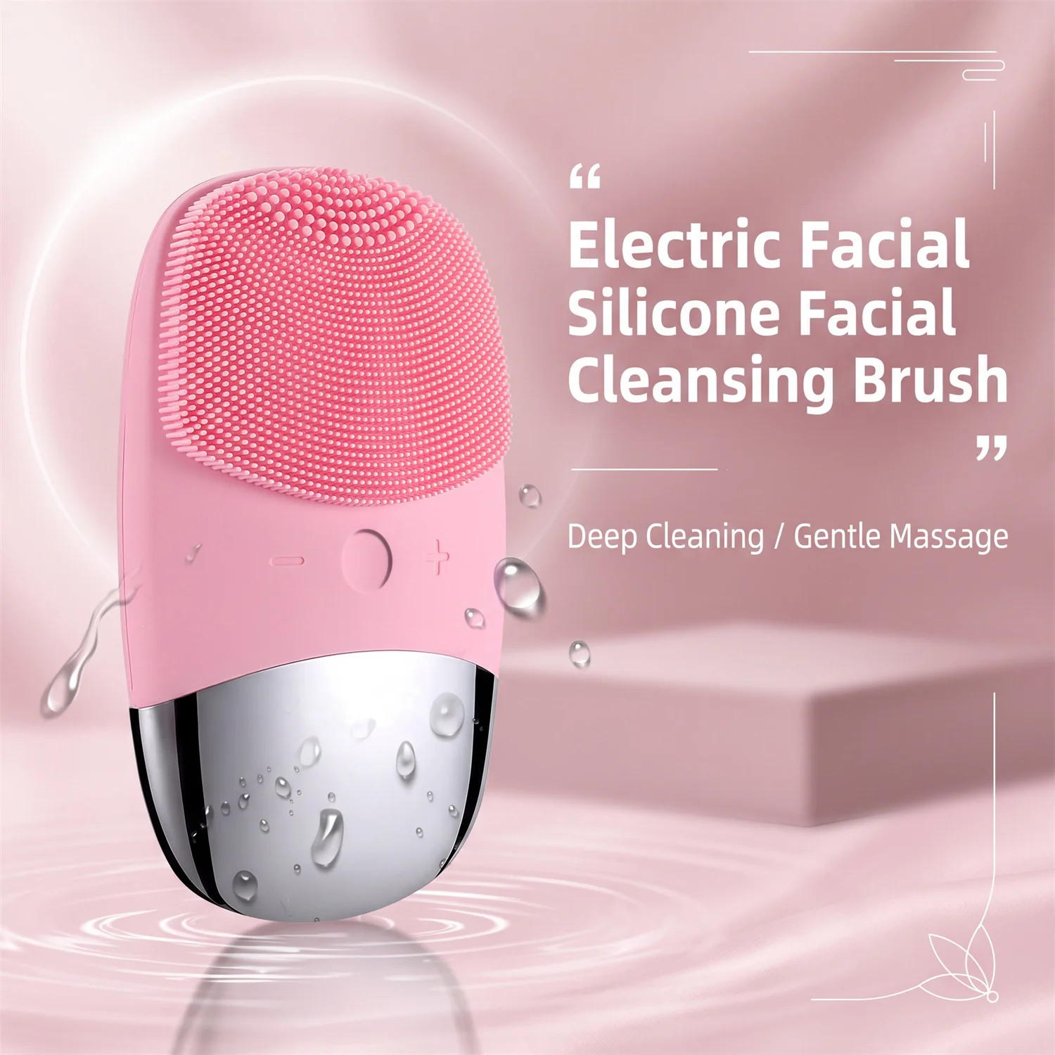 Facial Electric Silicone Clean - Silicone Face Scrubber Electric ulasan dan harga