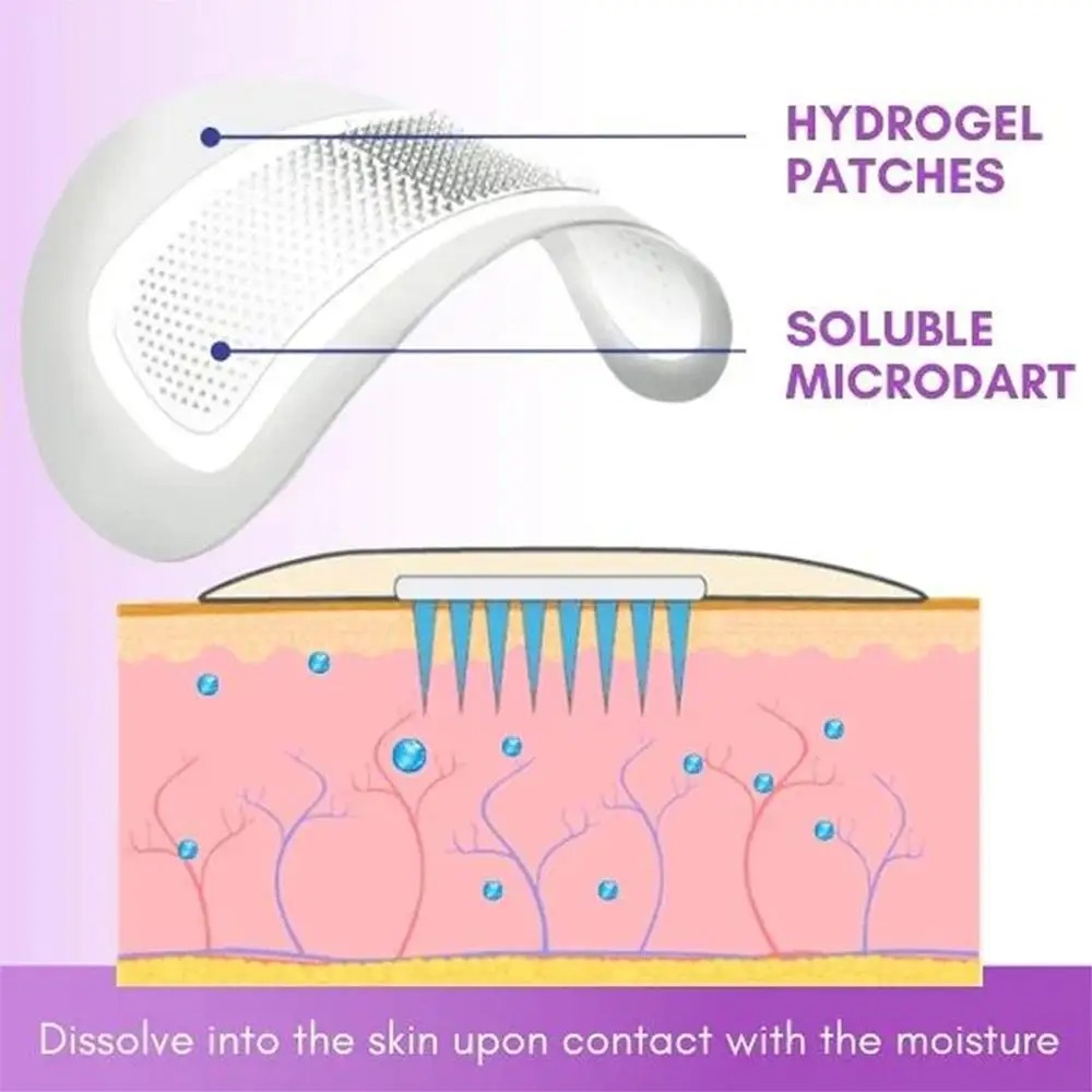 1 Pair Micro-needle Eye Patch  - Collagen Under Eye Patches ulasan dan harga